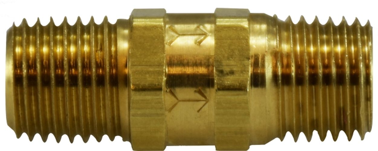 Midland Metal Mfg., 46500    | 1/4 MIP X MIP CHECK VALVE, Brass Fittings, Check and Anti-Siphon Valves, MNPT x MNPT Check Valve 2,500 PSI  |   Midland Metal Mfg.