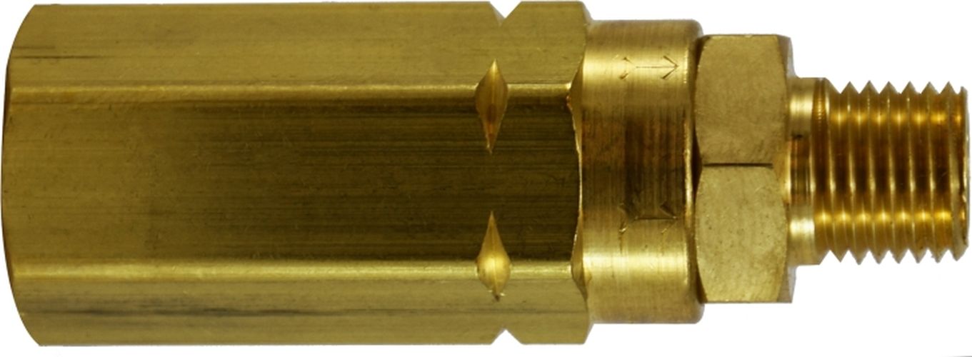 Midland Metal Mfg., 46514    | 1/4 FIP X MIP CHECK VALVE, Brass Fittings, Check and Anti-Siphon Valves, Female x Male High Pressure Check Valve 3,000 PSI  |   Midland Metal Mfg.