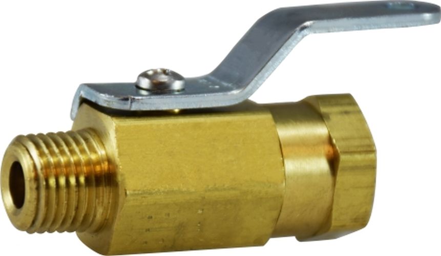 Midland Metal Mfg., 46900    | 1/8 MALE X FEMALE MINI BV BRASS, Brass Fittings, Miniature Ball Valves, Male x Female  |   Midland Metal Mfg.