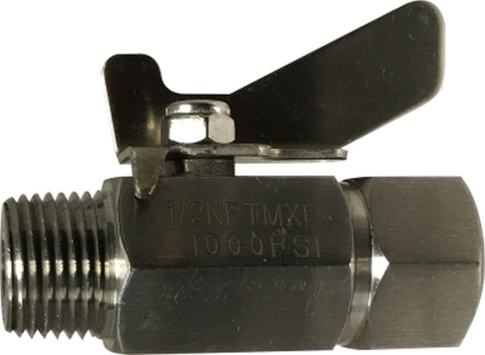 Midland Metal Mfg., 46903SS    | 1/4 MIP X FIP S.S. MINI BALL VALVE, Valves, Stainless Steel Mini Ball valves, M X F 1,000# SS Mini Ball Valve  |   Midland Metal Mfg.