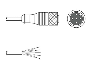 Leuze, Leuze KD S-M12-5A-P1-150: Connection Cable - 50137014